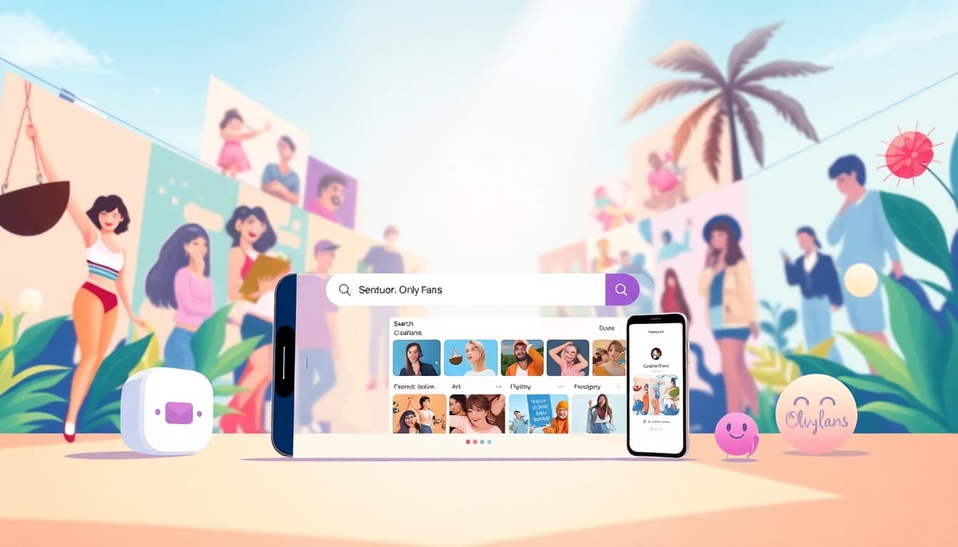 OnlyFans Search interface visualizing diverse content creators and intuitive features
