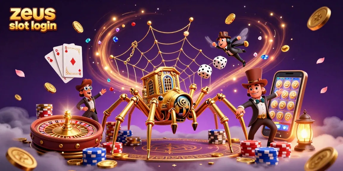 Experience zeus slot login with a captivating 3D casino scene featuring epic game elements.