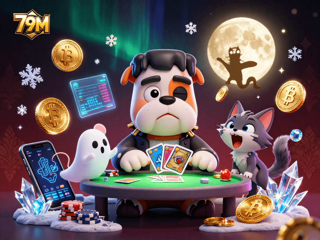 79M oferece uma mesa de cartas em um cassino com personagens incríveis e elementos de cripto.