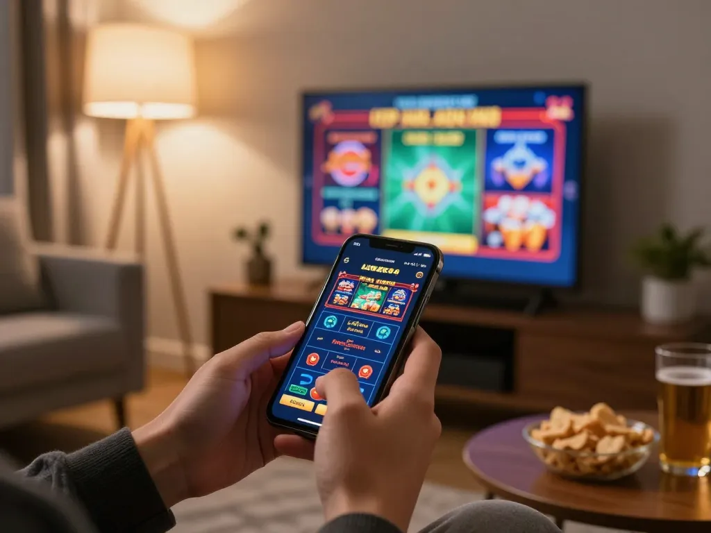 Người chơi tương tác với ứng dụng di động lucks8, tận hưởng trải nghiệm casino sâu sắc ngay tại nhà