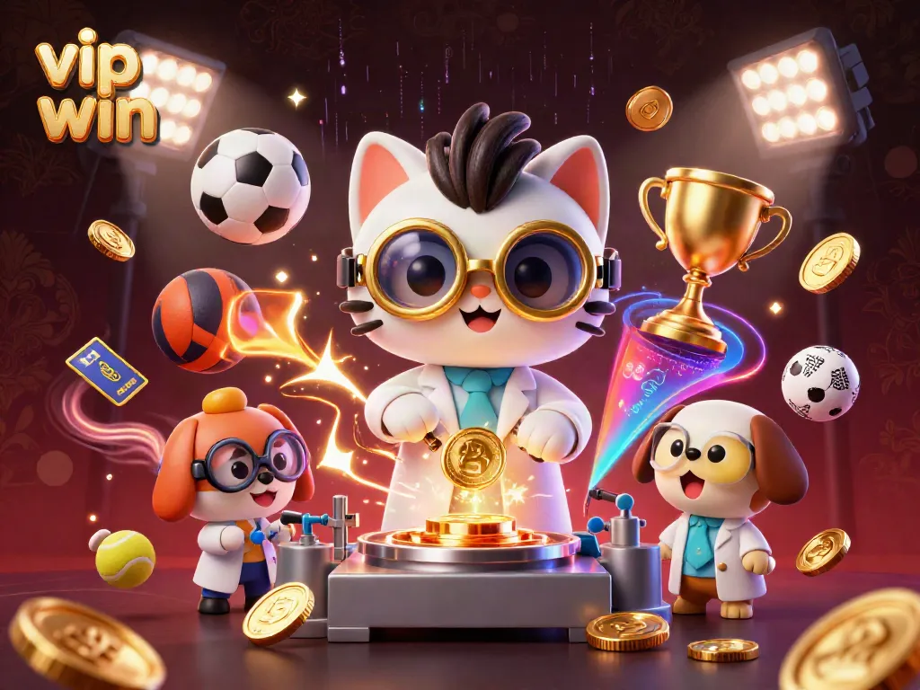 Experience exciting gameplay with vip win in a vibrant 3D casino scene filled with dynamic elements.