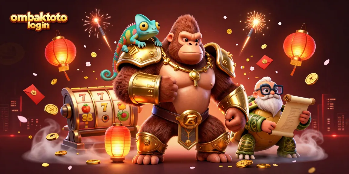 Play with ombaktoto login in an exciting 3D scene filled with casino elements.