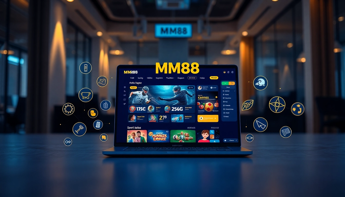 Visual representation of MM88 nhà cái featuring a modern betting platform interface with user-friendly design.