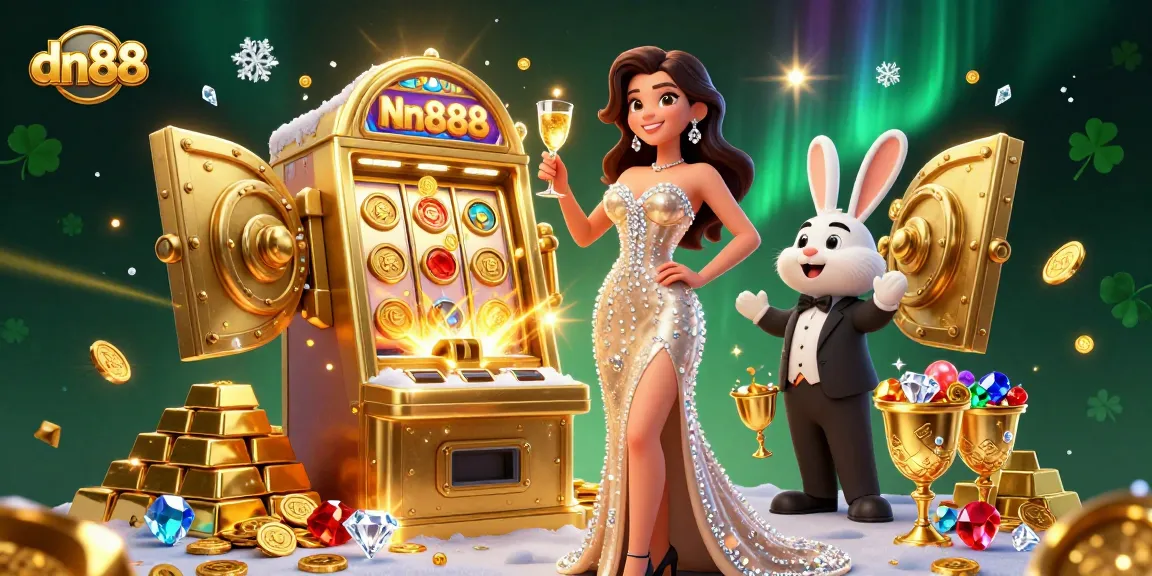 Dive into the thrilling world of dn88, celebrating with jackpot riches and vibrant casino visuals.