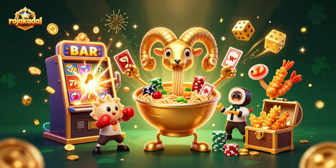 Menangkan permainan di rajakadal dengan karakter 3D unik dalam ilustrasi kasino yang dinamis