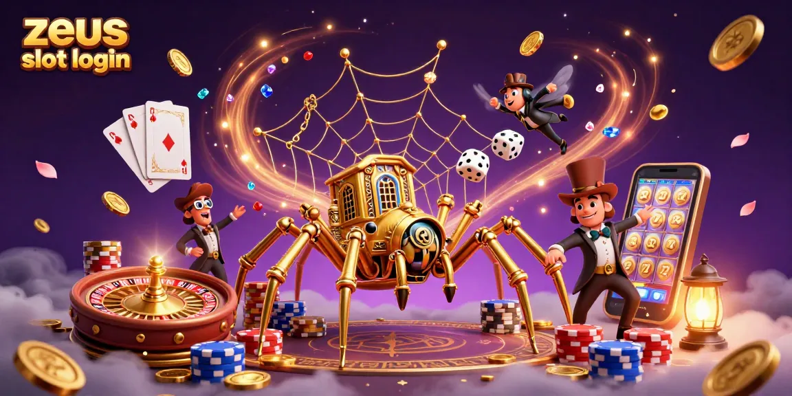 Experience zeus slot login with a captivating 3D casino scene featuring epic game elements.