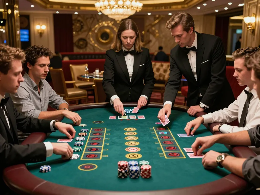 GG88 players immersed in a thrilling baccarat game, showcasing excitement and betting strategy.