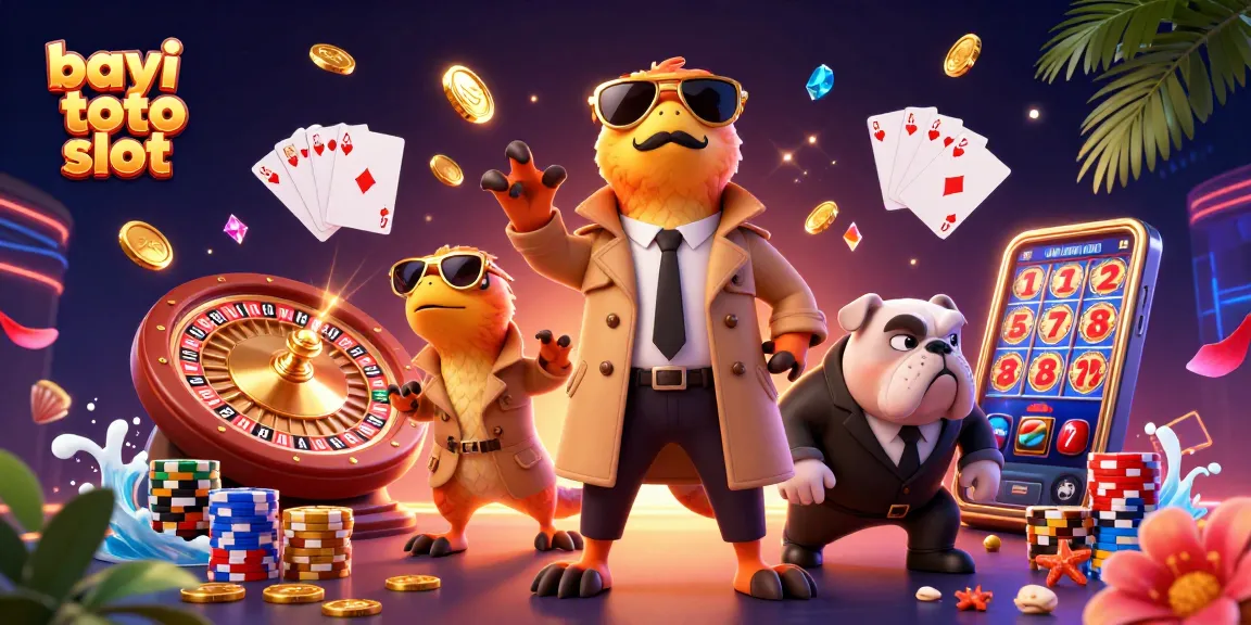 Experience the excitement of bayi toto slot with playful raptors in a casino setting, showcasing colorful game elements.