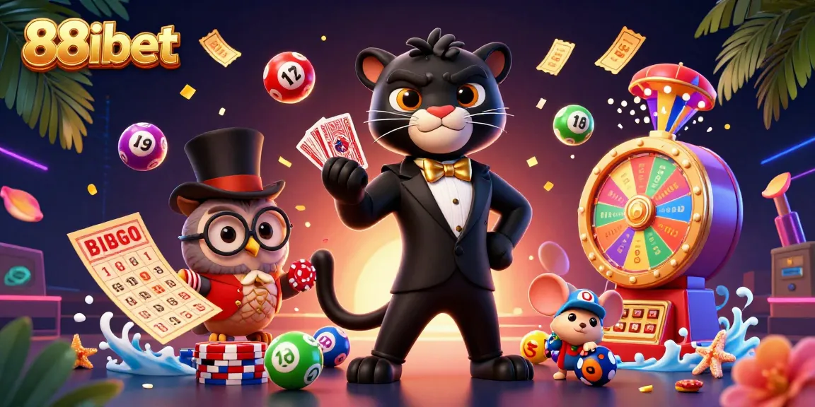 Experience thrilling games at 88ibet with an exciting scene showcasing a panther, owl, and mouse in action.