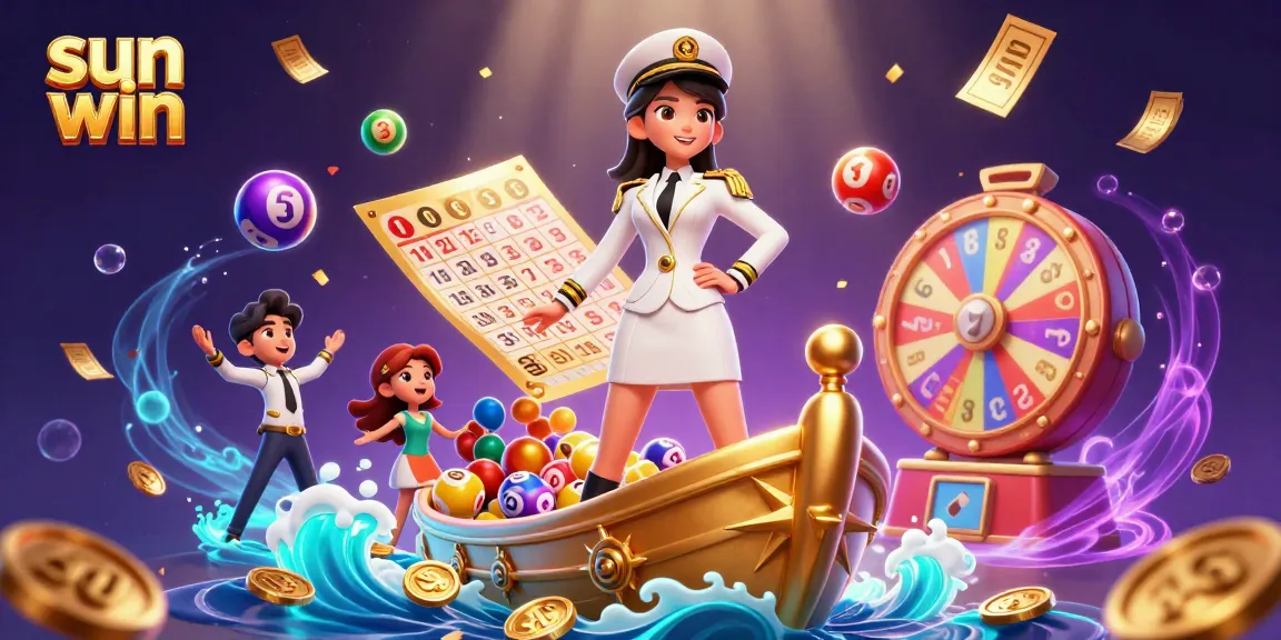 Experience thrilling gameplay with sun win as colorful lottery elements burst around players in a vibrant online casino.