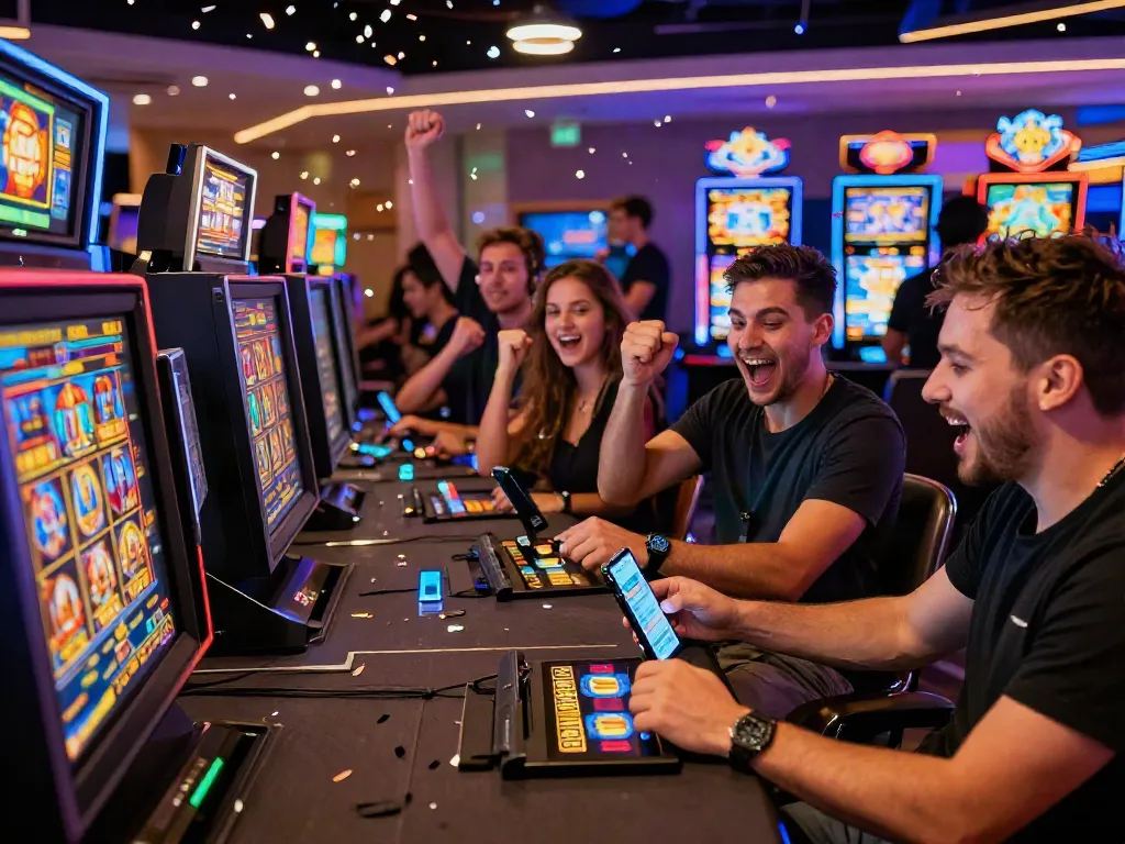 Permainan slot online situs slot gacor dengan pemain bersemangat dan antusias.