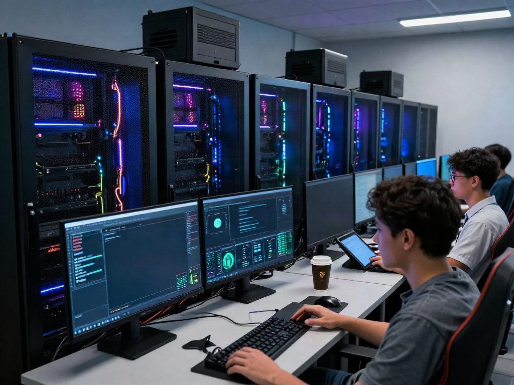 High-tech gaming server monitoring at Singatoto showcasing advanced data analytics.