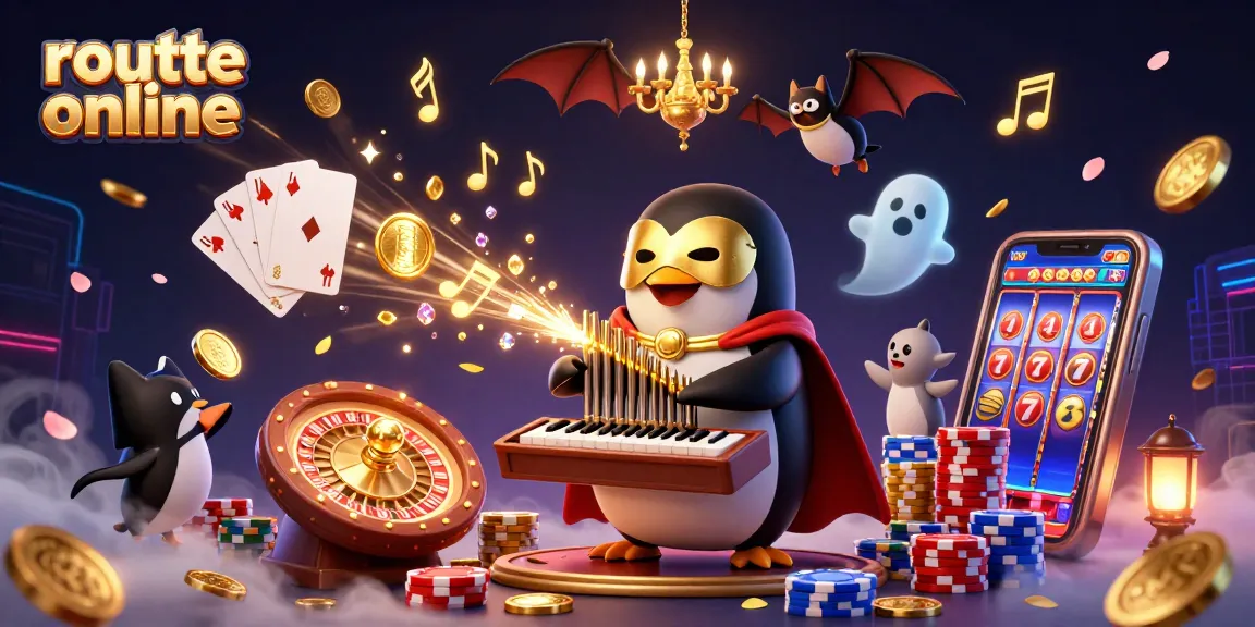 Play roulette online with a captivating 3D penguin and golden coins across the scene.