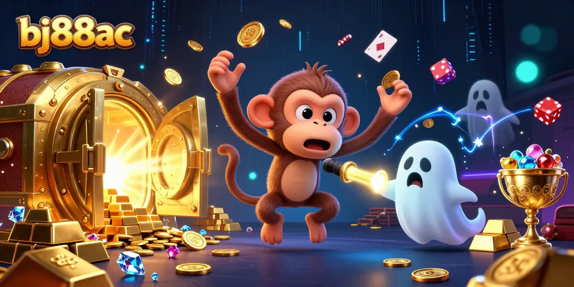 Experience the thrill of bj88ac with a hauntingly fun casino adventure featuring a mischievous monkey and a courageous puppy.