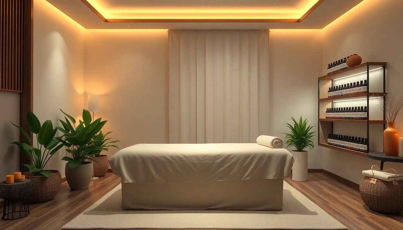 Experience the tranquility of 동탄출장마사지 in a serene and elegant therapy room.