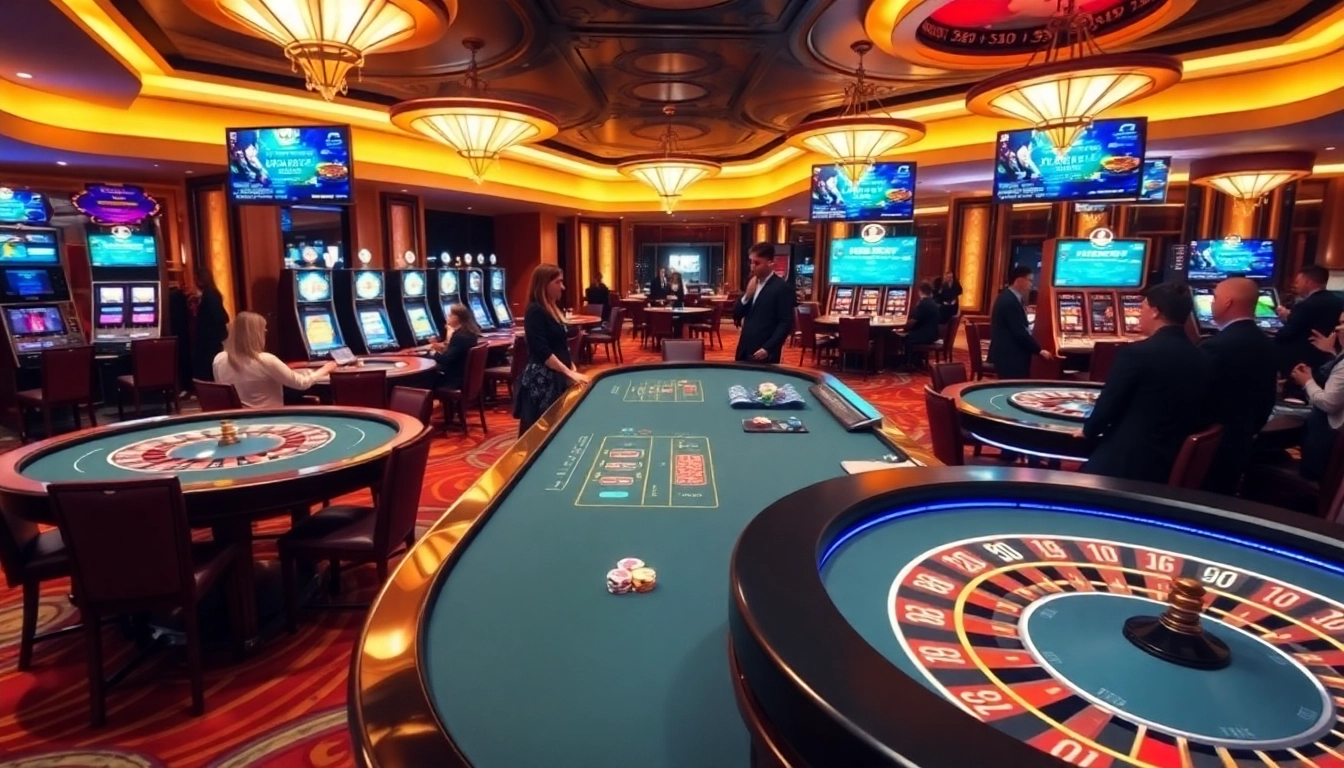 Experience the excitement of gambling at https://32win.capital with a lively casino scene featuring players and games.