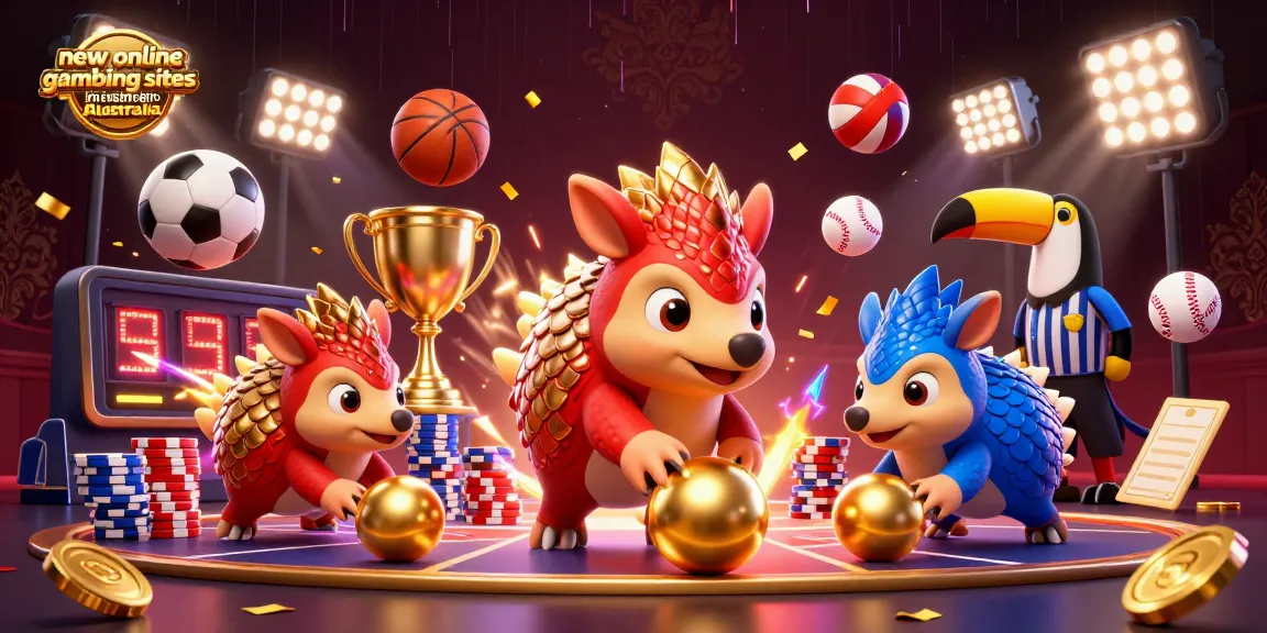 Experience new online gambling sites in Australia with vibrant pangolin rivalry and dynamic sports elements.