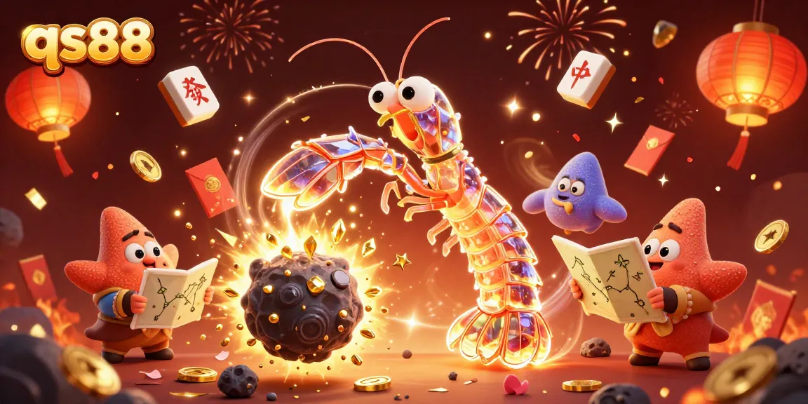 Experience the excitement of qs88 with a vibrant 3D illustration of a galactic samurai in action.