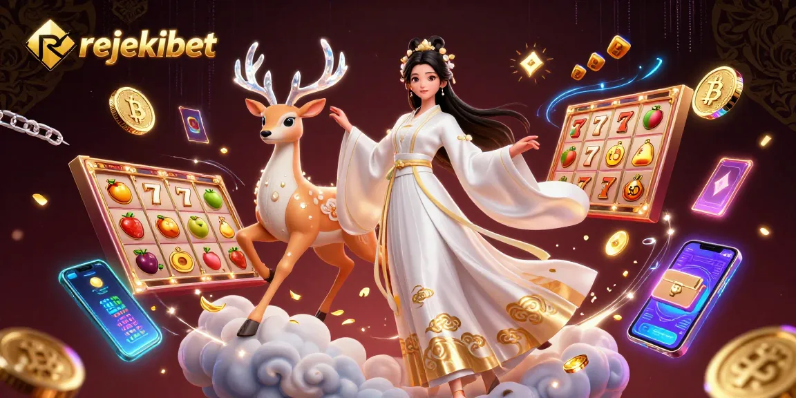 Experience thrilling gameplay with rejekibet, featuring slots and sparkling crypto elements.