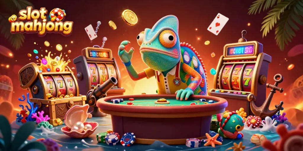 Menangkan slot mahjong dengan karakter kasino chameleon dan item permainan yang menakjubkan.