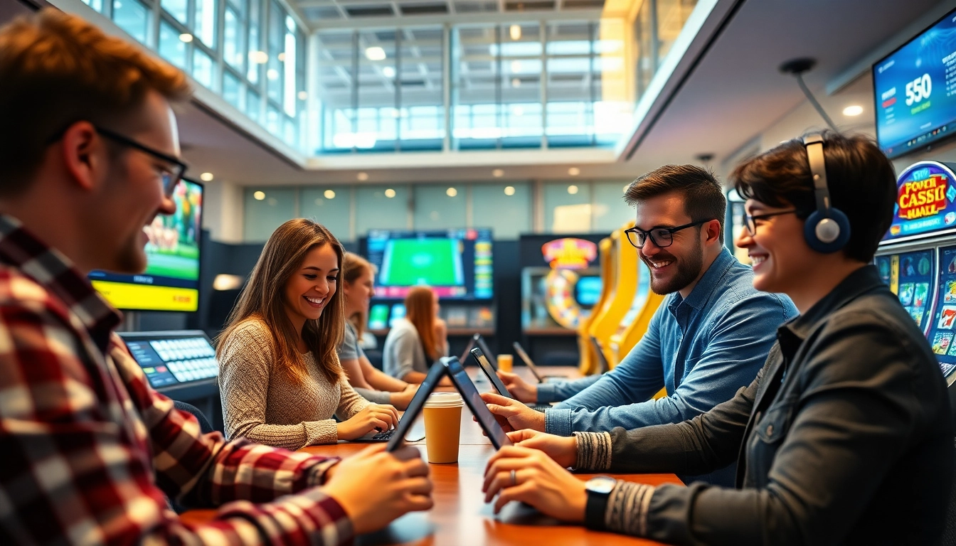 Engaging online betting experience at 8scom with users enjoying various games and sports.