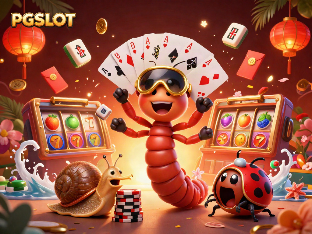 Play thrilling PG SLOT games with exciting characters and vibrant casino elements.