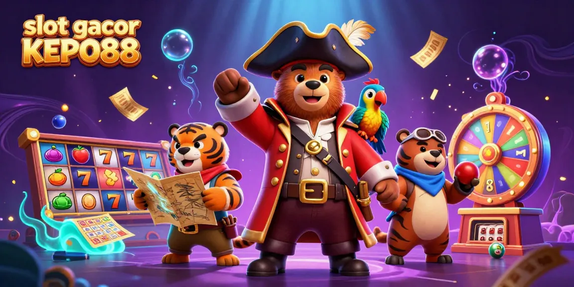 Experience thrilling wins at slot gacor KEPO88 with vibrant 3D casino elements and dynamic characters.