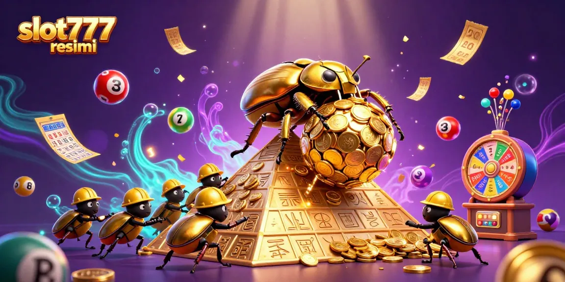 Engage with slot777 resmi in a vibrant, energetic casino-themed illustration brimming with winning opportunities.