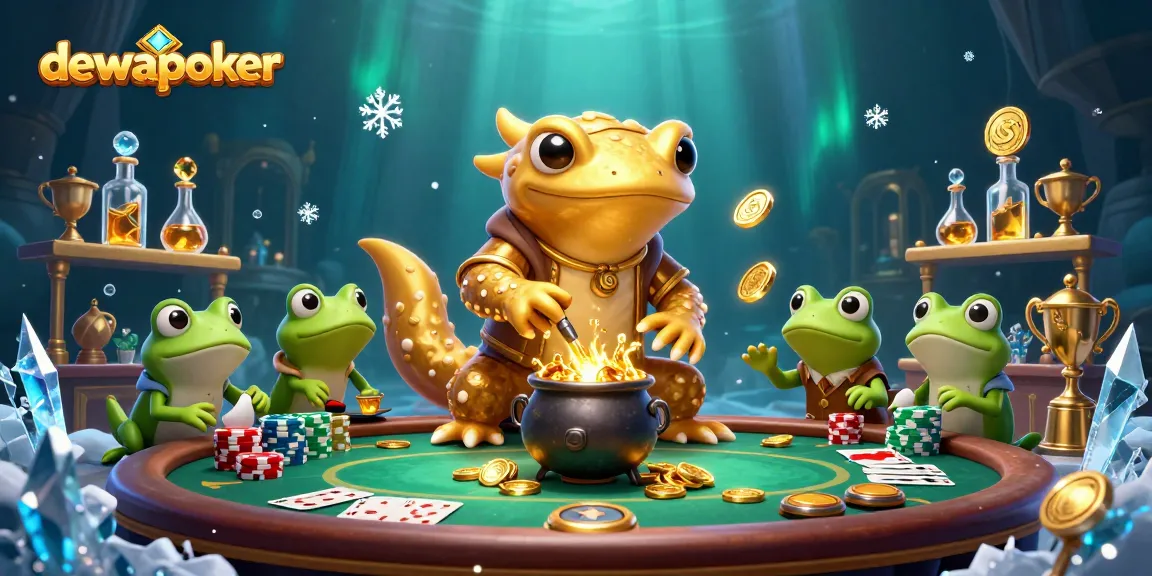 Join the adventure with dewapoker as a giant golden salamander alchemist creates winning poker moments.