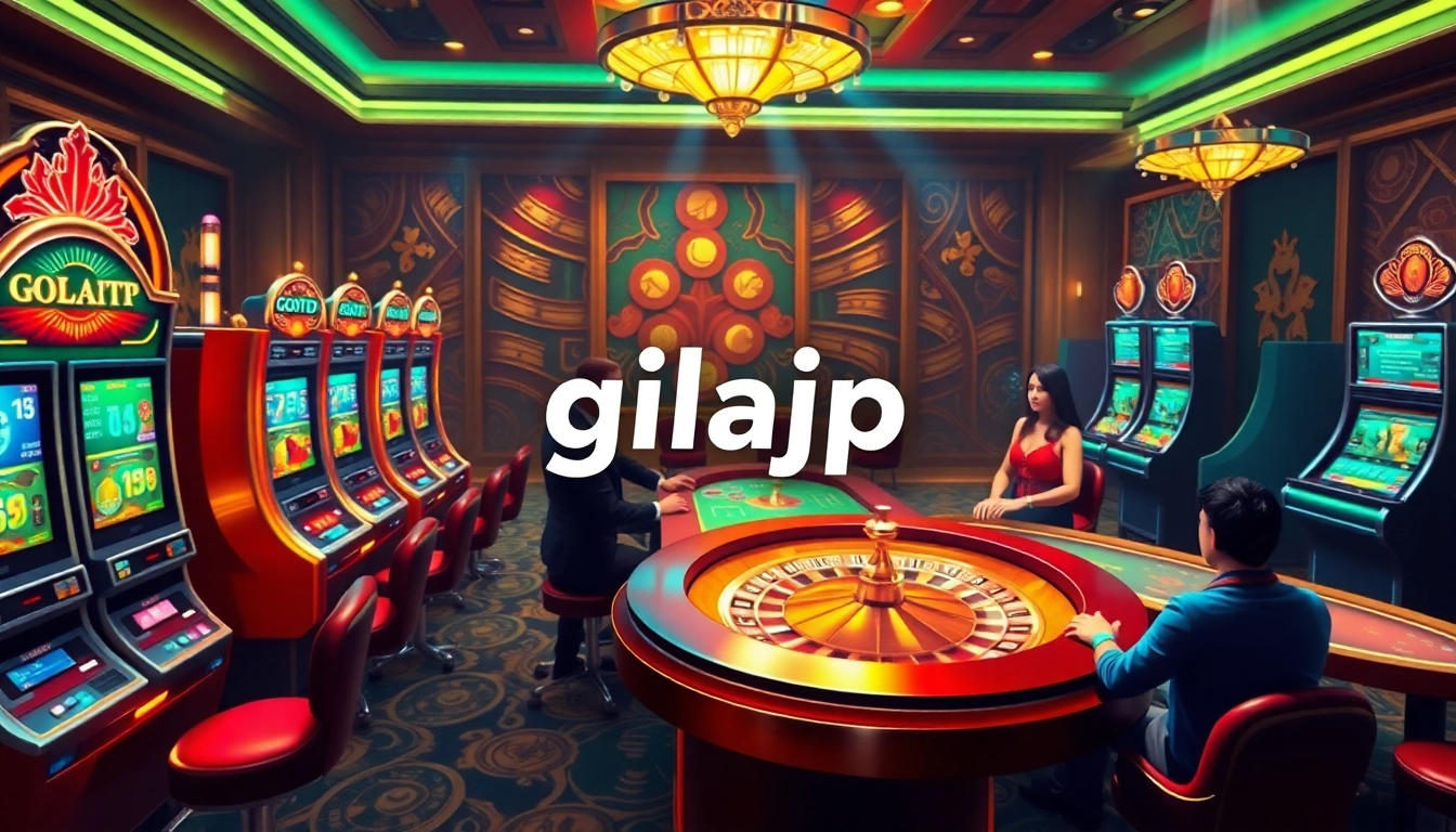Experience thrilling gameplay at gilajp with vibrant slot machines and elegant casino tables.