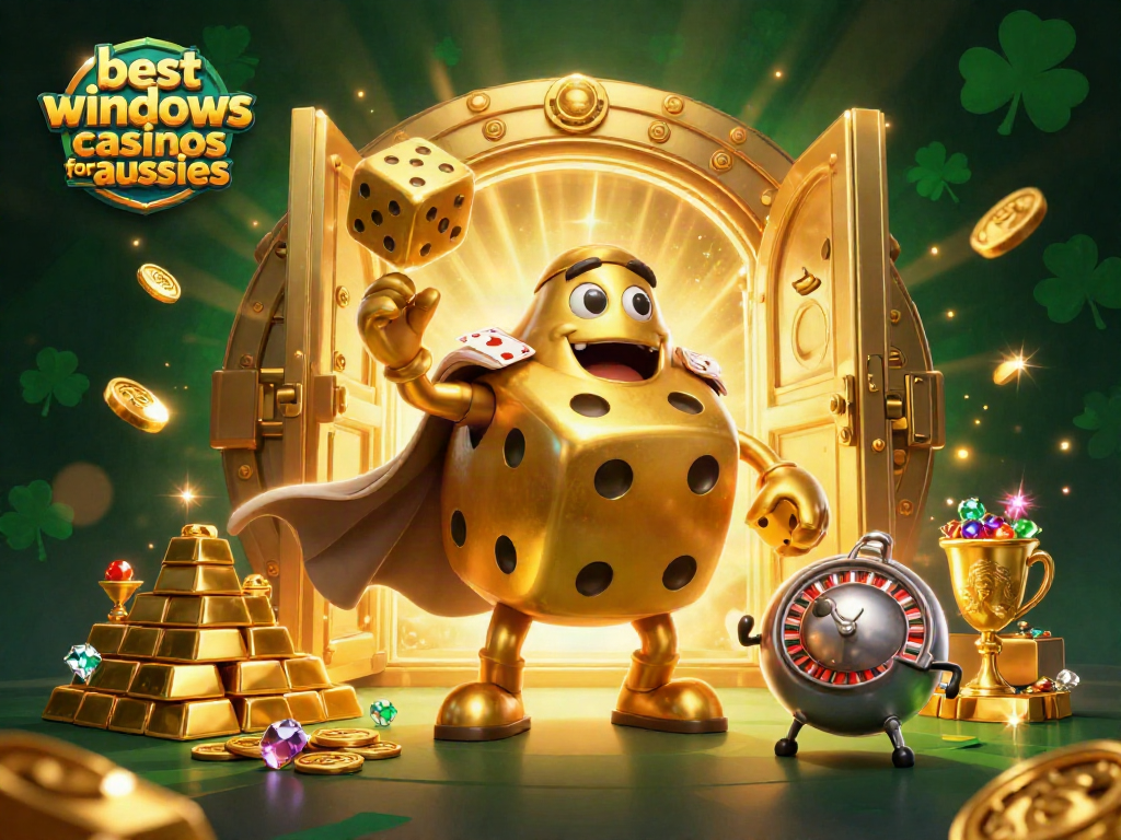 Engage with the best windows casinos for Aussies featuring a 3D dice golem and a treasure vault.