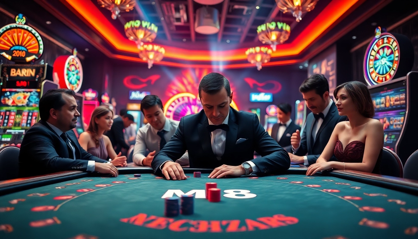 Experience thrilling MK8 gameplay at a luxurious casino table with poker players focused on their bets.