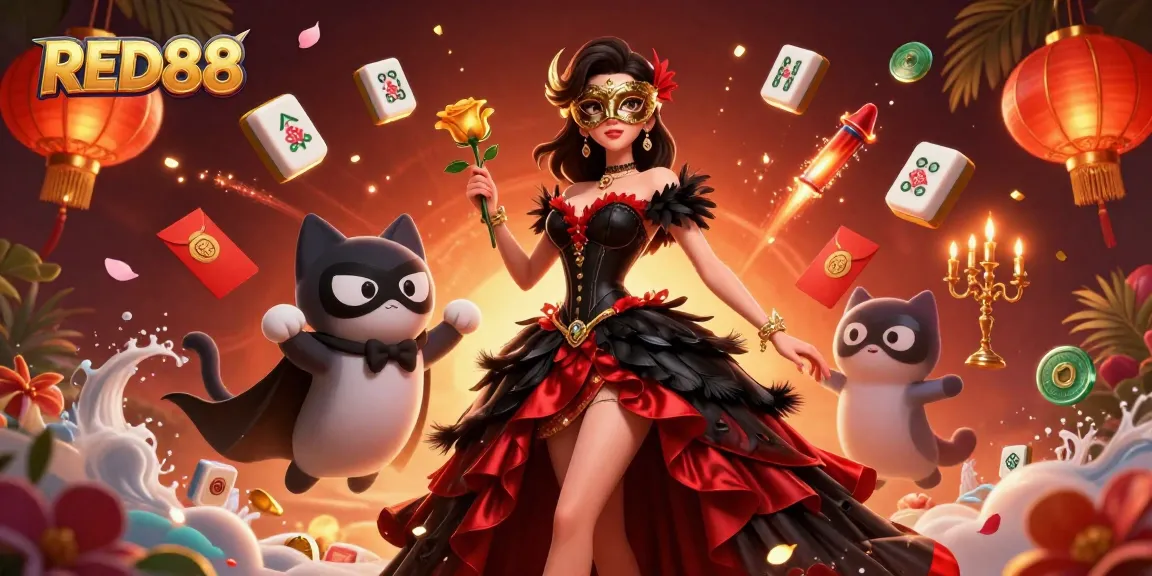 Experience exhilarating gaming action with RED88 in a vibrant, immersive atmosphere.