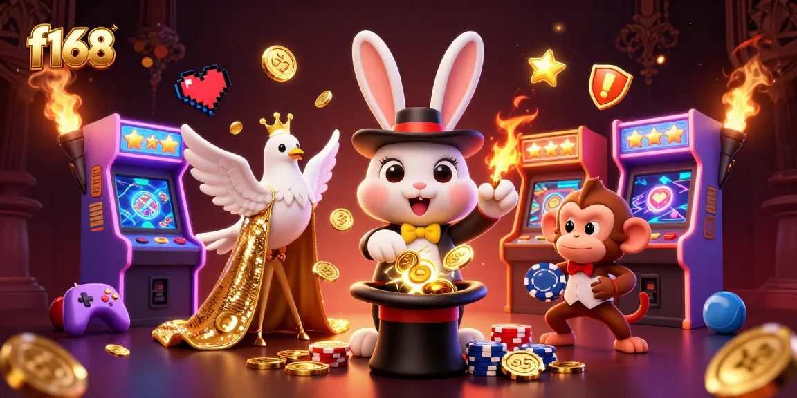 Experience thrilling gameplay at f168 with magical coins and dynamic casino elements in a vibrant atmosphere.