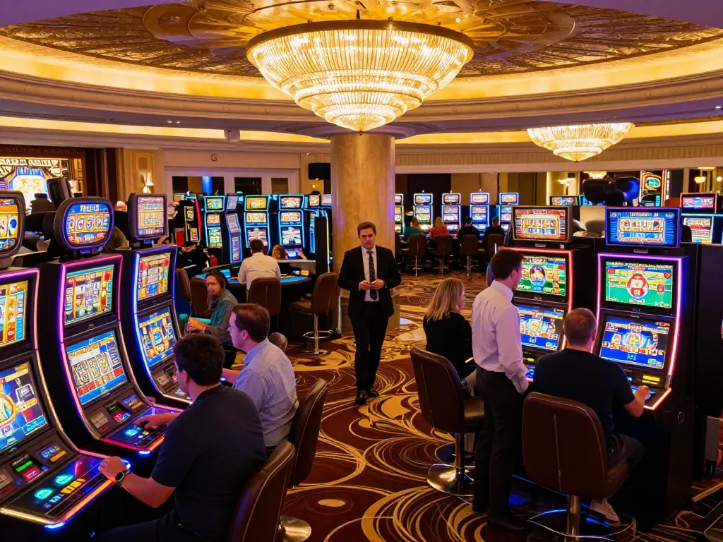 Players engaging with exciting casino slots at dh88, showcasing vibrant atmosphere and winning moments
