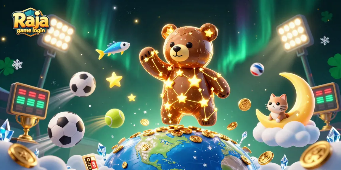Engage with Raja game login for a vibrant gaming experience featuring cosmic elements and sports.
