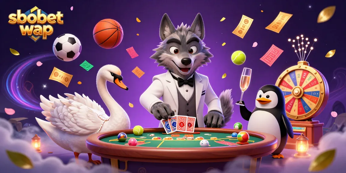 Experience sbobet wap with vibrant sports betting action in a dynamic 3D casino scene.