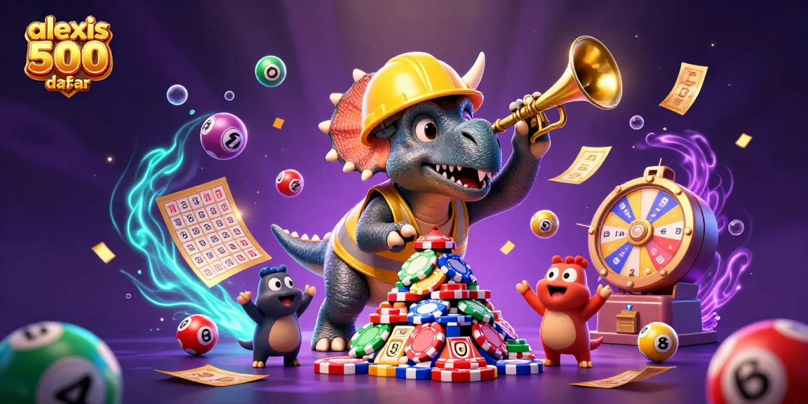 Engage with the vibrant action of alexis 500 daftar, featuring cheerful characters and dynamic gambling elements.