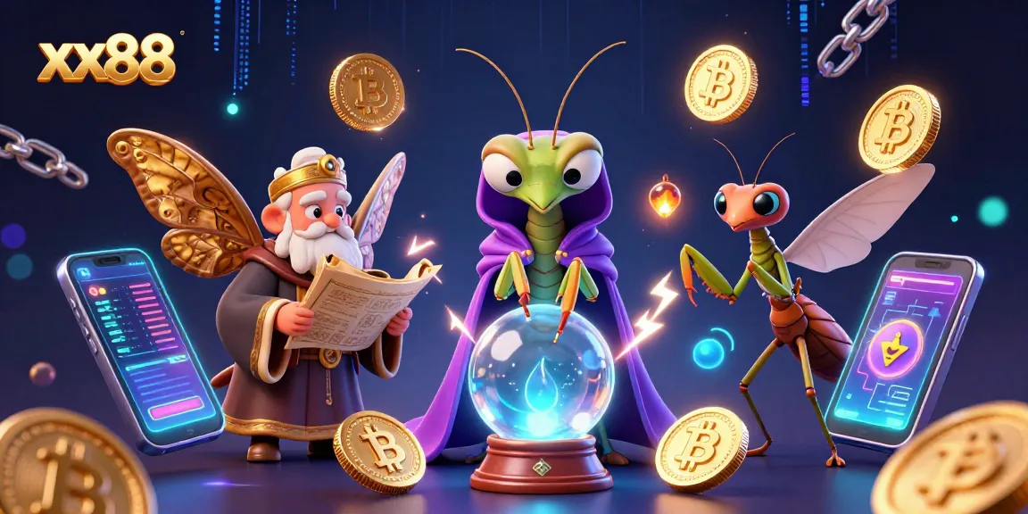 Experience the thrill of xx88 with a vibrant 3D casino scene featuring fortune tellers and crypto elements