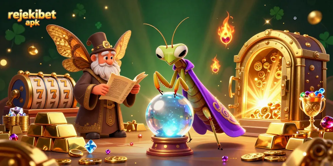 Experience the thrill of rejekibet apk with vibrant casino elements and enchanted characters in a captivating scene.