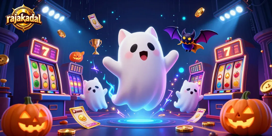Permainan slot online di rajakadal dengan kucing hantu dan kelelawar, meriah dan menarik.