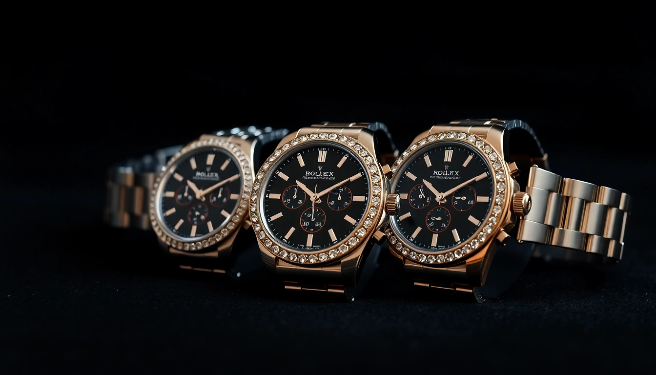 Admiring high-quality replica watches showcasing luxurious designs and intricate details.