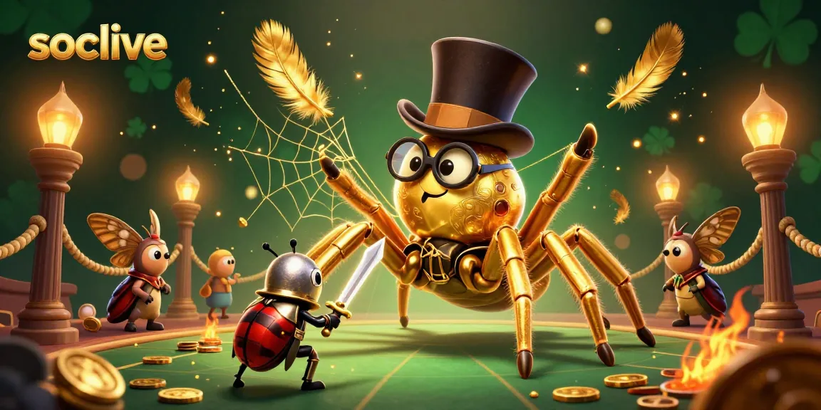 Socolive offers an exciting viewing experience with colorful cartoon characters in a vibrant casino-themed scene.