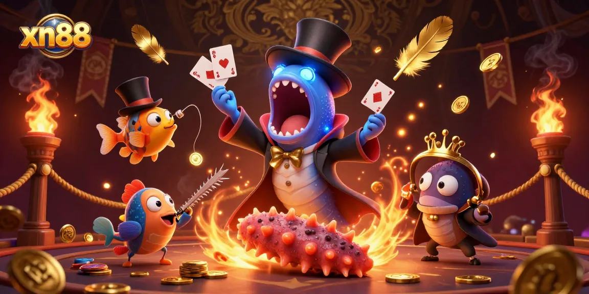Experience exciting games at xn88 with vibrant characters and casino elements in a dynamic scene.