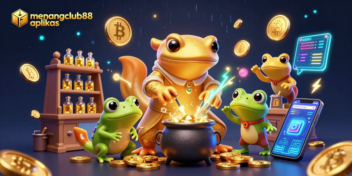 Engage in captivating gameplay with menangclub88 aplikas, as adventure unfolds in a vibrant 3D casino setting.