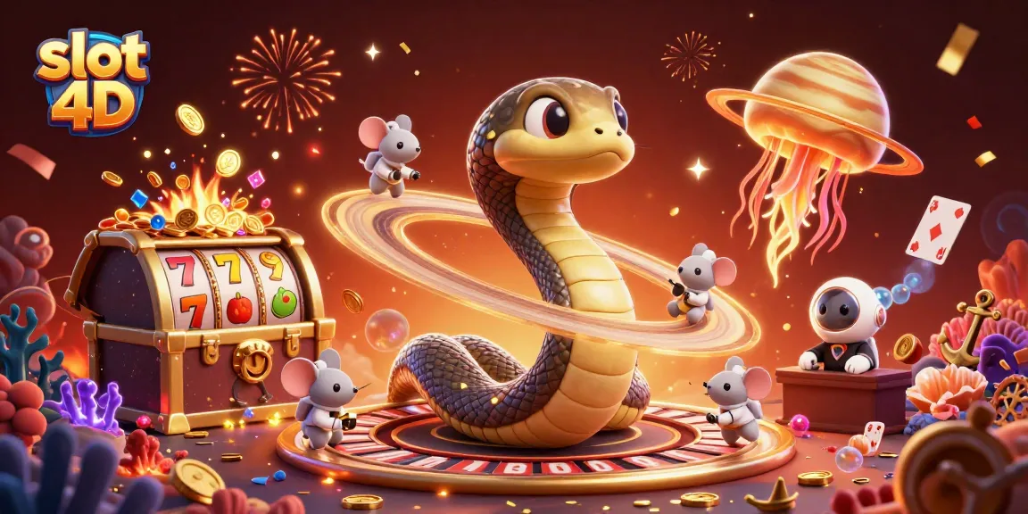 Experience thrilling gameplay in slot 4D with engaging visuals of cartoon characters betting on a roulette wheel.