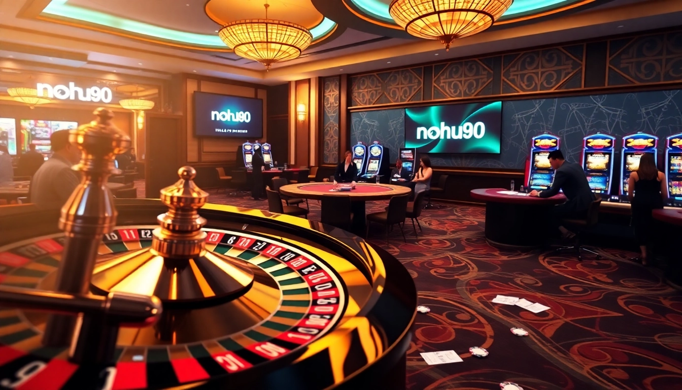 Experience thrilling gaming at nohu90 with vibrant casino tables and exciting betting activities.