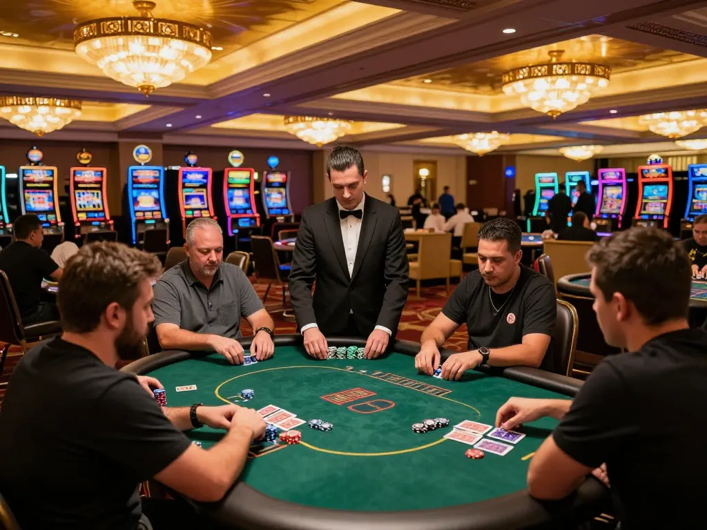 Players enjoying poker games at GO8 casino with vibrant atmosphere and strategic gameplay