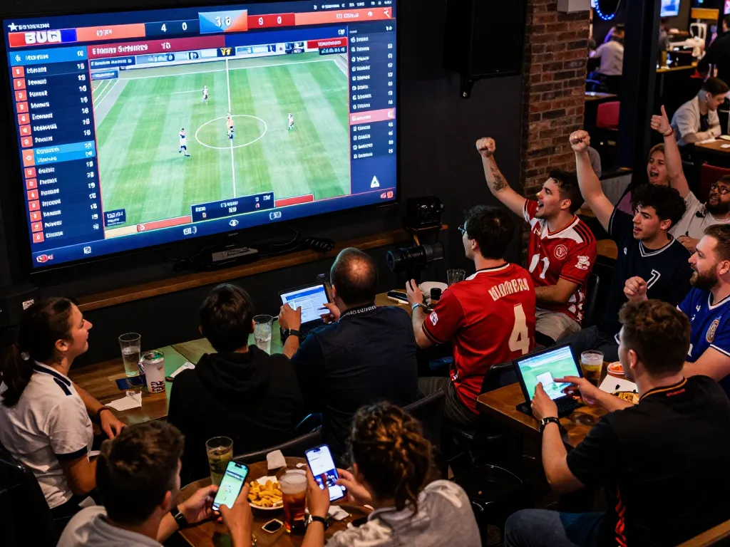 Engaged bettors enjoying live sports action and betting through zx88 app, highlighting excitement and interaction.