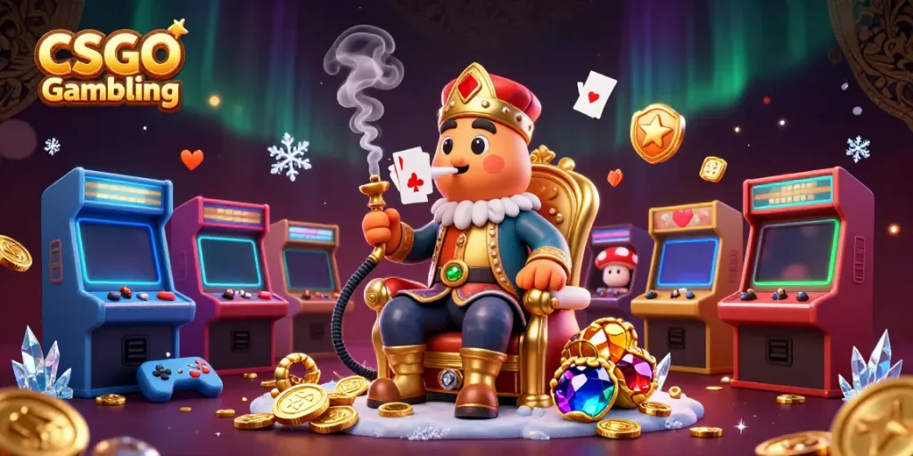 Engage in CSGO Gambling with dynamic characters and vibrant gaming elements.